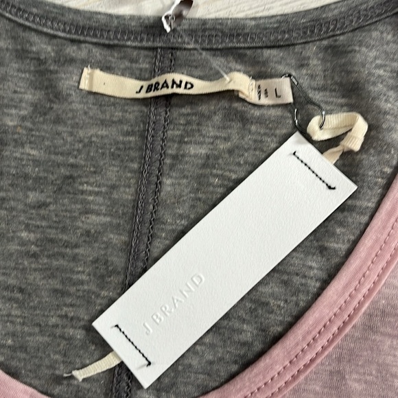 J Brand Linen Blend Two Toned Tank Size L NWT - Picture 4 of 7